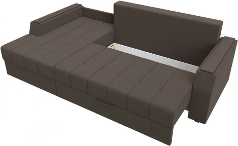 Диван угловой Эмир БС левый угол (Коричневый/Рогожка) Лига Диванов арт.123010L