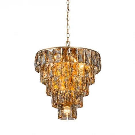 Подвесная люстра Vitaluce V5278-8/20+1 (220V, хрусталь, на цепи, круглые)