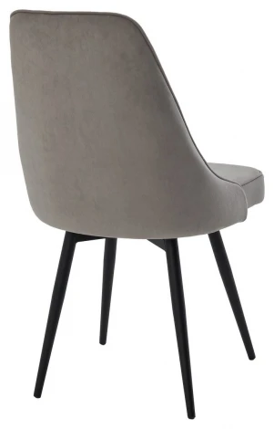Стул БЕРТИ 360 град. поворот. B22 Серый, велюр / черный каркас M-City 64734