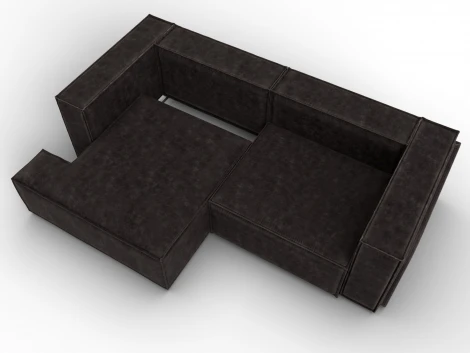Диван угловой Лига-061 угол левый (ДСП,Брус,Фанера,Велюр/Коричневый) Лига Диванов 131148L