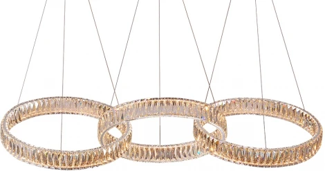 Подвесной светильник Newport 8240 8243/S chrome (LED, 220V, хрусталь, на тросе, кольцо)