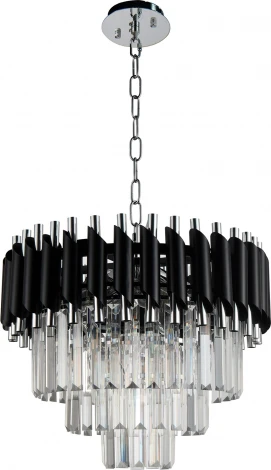 Подвесная люстра хрустальная Natali Kovaltseva DARIAN 76017/5C CHROME BLACK 5 x E14, 40W, CHROME BLACK