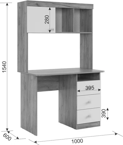 Детский гарнитур Форсаж К2 Mebelson (Дуб золотой,Белый) арт.К2Форсаж.2725