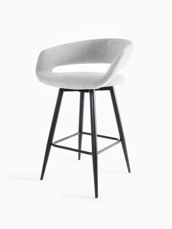 Стул барный МАМАДОМА Барни Р 700, Черный/Grey Lux b22