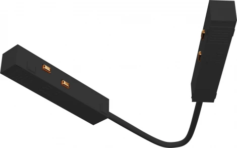 Коннектор питания угловой 15см Exility черный (магнитный) Maytoni Technical TRA034CPC-42B-15