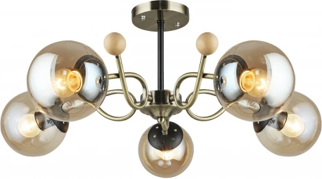 Потолочная люстра на штанге Reluce 02021-0.3-05 AB+BK