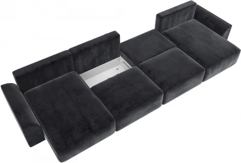 Диван п-образный Лига-048 НПБ лонг Лига Диванов (Велюр) арт.128358