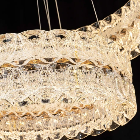 Подвесная люстра светодиодная с пультом с регулировкой цветовой температуры Modelux ML.8185.600.400 GD