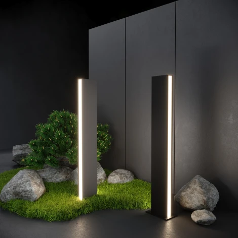 Наземный светильник Elektrostandard Flat 1538 TECHNO LED черный (220V, IP54)