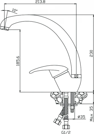 Смеситель Olive'S Lerida 08430LR для кухонной мойки