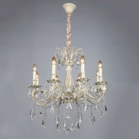 Подвесная люстра Omnilux Taranto OML-74403-08 (220V, на цепи, подсвечник, свеча)