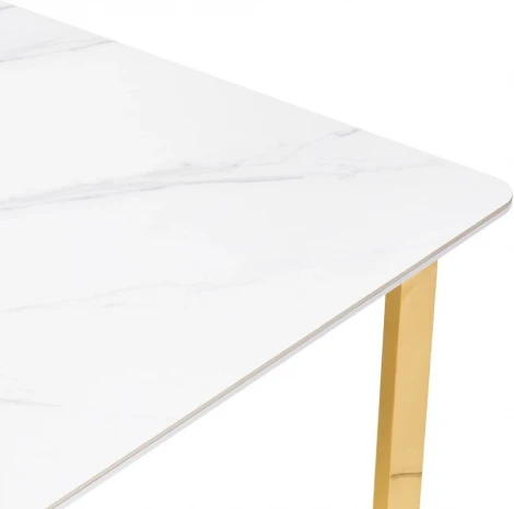 Керамический стол Селена 180 (Селена 4 180х90х77 белый мрамор / золото) Notta арт.572191