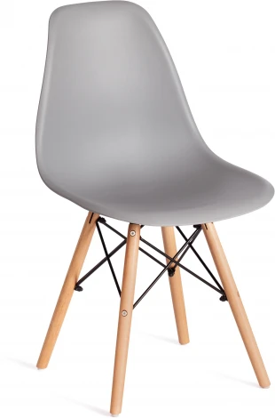 Стул CINDY (EAMES) (mod. 1801) / 2 шт. в упаковке Tetchair (Дерево бук,Металл,Пластик/Серый) арт.24422