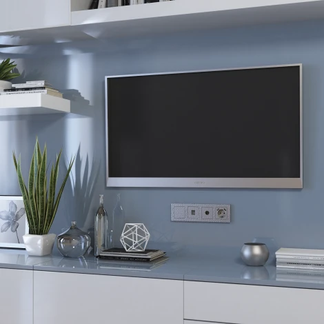 Рамка на 4 поста Hammer (серебряный) Werkel W0042406 (a052524)