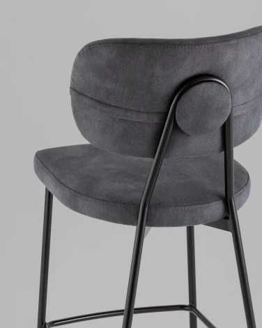 Стул барный Ханна иск.замша темно-серый Stool Group УТ000042678