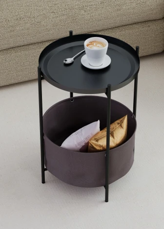 Журнальный стол LAVARIS Элдэй CUBA CHOCOLATE(Коричневый)/черный муар 6238440803