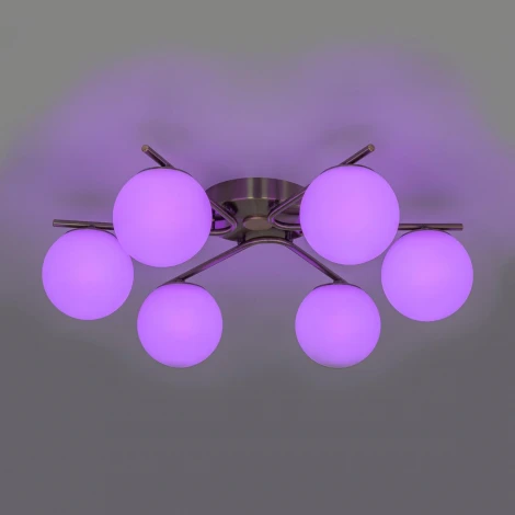 Потолочная люстра RGB на штанге Citilux Адам Смарт CL228A163 (LED, 220V, умный дом - Алиса, Маруся, Салют, шарики)