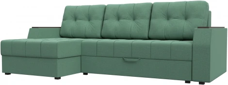 Диван угловой Эмир БС левый угол (Зеленый/Рогожка) Лига Диванов арт.123555L