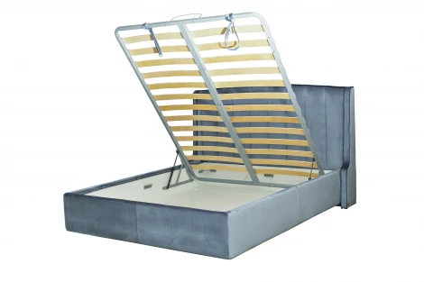 Кровать Odry c подъем.мех.вельвет синий Velv SIN 186*220*120 Garda Decor