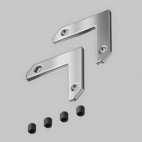 Комплект уголков 90° горизонтальных (2 соединителя + 4 винта) для профиля TRA034MP-2S-1 (магнитный) Maytoni Technical TRA034CL-MP-1