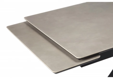 Керамический стол Старлайт 120(180)х80 carmen light grey / черный 622890