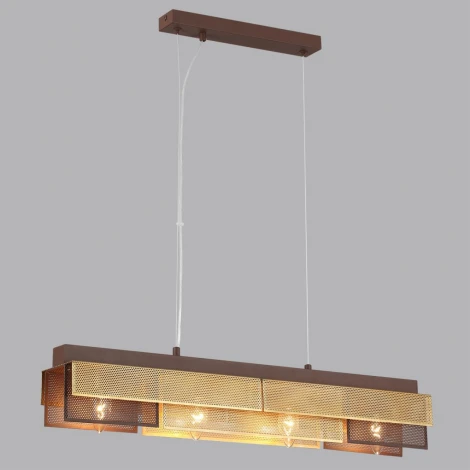 Подвесной светильник Lumion Dana 8005/4A кофе/кофе, золотой металл/металл Е14 4*40W 220V (на тросе)