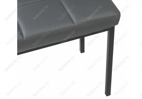Банкетка Woodville Дион кожзам темно-серый / черный матовый 424172