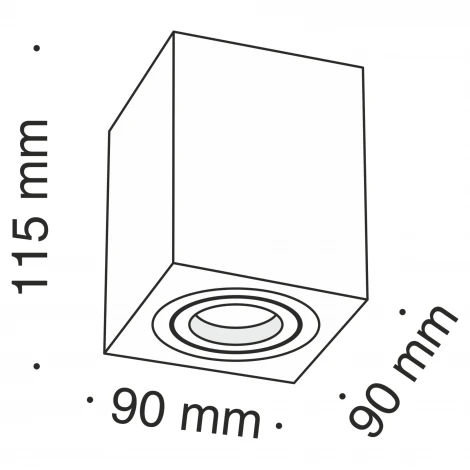 Накладной потолочный светильник Atom GU10 1x50Вт Maytoni Technical C017CL-01B