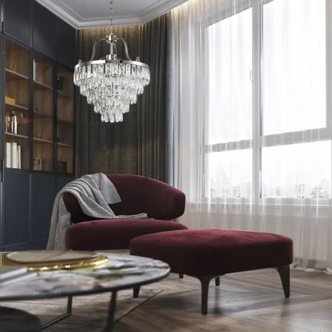 Подвесная люстра Lumien Hall Salvatore LH0037/5P-NK-CL