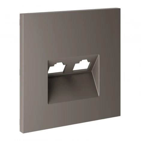 Накладка для розетки компьютерной двойной RJ45+RJ45 кат.6 (капучино) Voltum S70 VLS001414