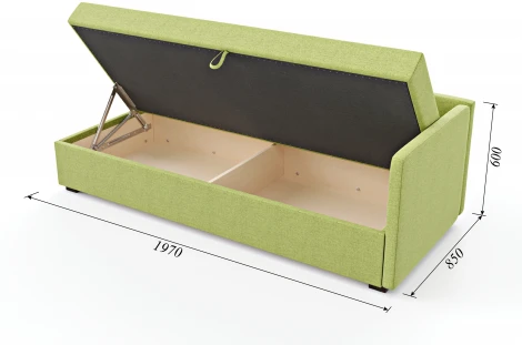 Диван-кровать Arsko Велес Угол правый рогожка зеленая