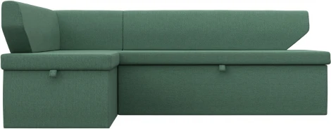 Диван кухонный угловой Омура левый угол (Зеленый/Рогожка) Лига Диванов арт.125897L