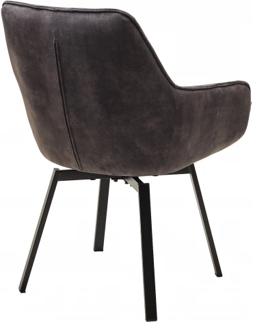 Стул MAVERICK 360 град.поворот. UF912-07B античный тем-серый, велюр без пальчиковый"/черный ®DISAUR 629M05528"