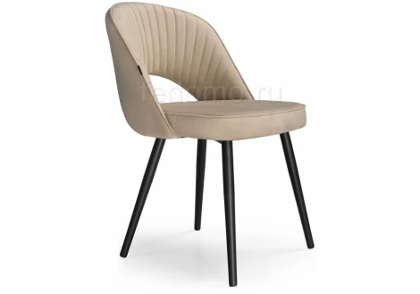 Стул Woodville на металлокаркасе Сандвикен velutto 05 / черный 462399