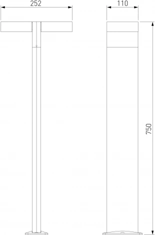 Наземный уличный светильник Elektrostandard Twin 35170/F с поворотными плафонами черный (LED, 220V, IP54)