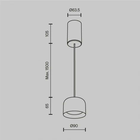 Подвесной светильник Maytoni Comfy P113-L12-3K-B (LED, 220V, на проводе, круглые)