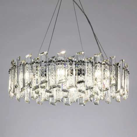 Подвесная люстра Romilda 3512/02 LM-8 Divinare (220V, хрусталь, на тросе, круглые)