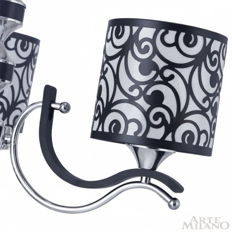 Подвесная люстра Arte Milano Florentia-4957 304957/3 Bk/Ni (220V, на цепи)