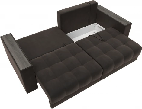 Диван прямой с декором Лига-049 НПБ Лига Диванов (Велюр) арт.128391