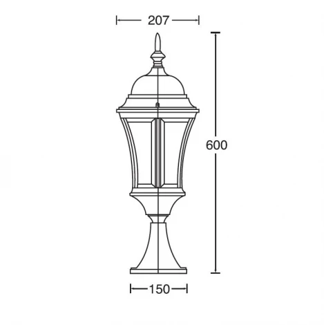 Наземный фонарь Oasis Light Astoria 1 L Bg 91304L