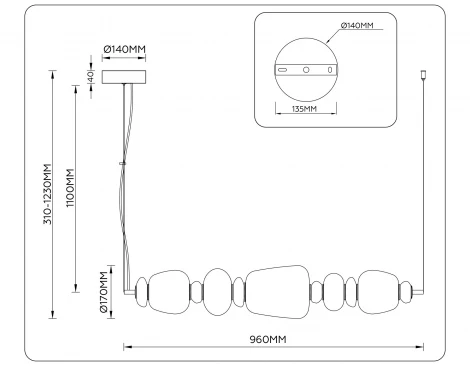 Подвесной светильник светодиодный Ambrella High Light LH53176