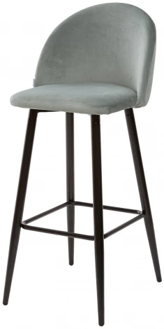 Барный стул M-City MALIBU пудровый мятный, велюр G108-28