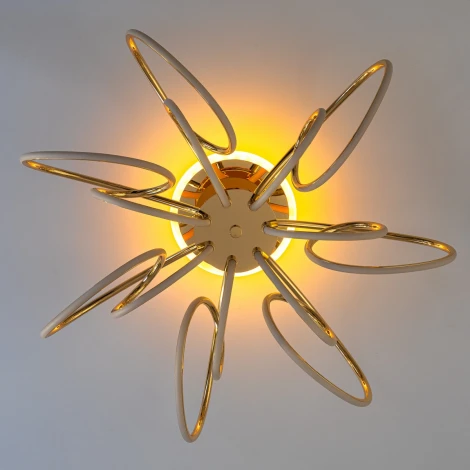 Потолочная люстра RGB на штанге Citilux Salma Smart CL224A172 (LED, 220V, голосовое управление, пульт управления, управление смартфоном, умный дом - Алиса, Маруся, Экосистема Сбер)