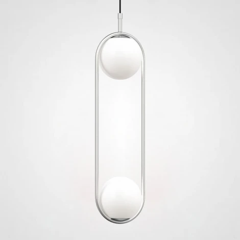 Подвесной светильник Hoop Duo Хром ImperiumLoft Hoop-Duo01 (140757-26) (220V, на проводе, шарики)