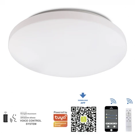 Потолочный светильник круглый Mantra Zero Smart 5947 (LED, 220V, диммер, пульт управления, управление смартфоном, умный дом - Tuya Smart, круглые)