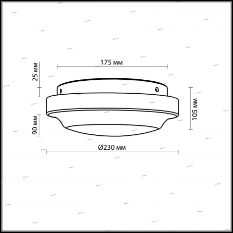Настенно-потолочный светильник Odeon Light Tavoy 2760/1C