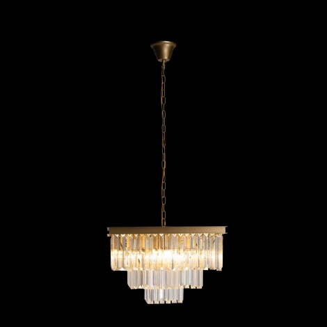 Подвесная люстра каскадная Loft IT Prism Clear 10019/500S (220V, хрусталь, на цепи)