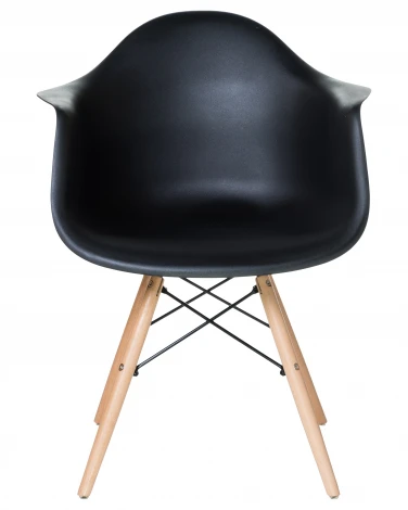 Стул обеденный DAW (ножки светлый бук, цвет сиденья чёрный)