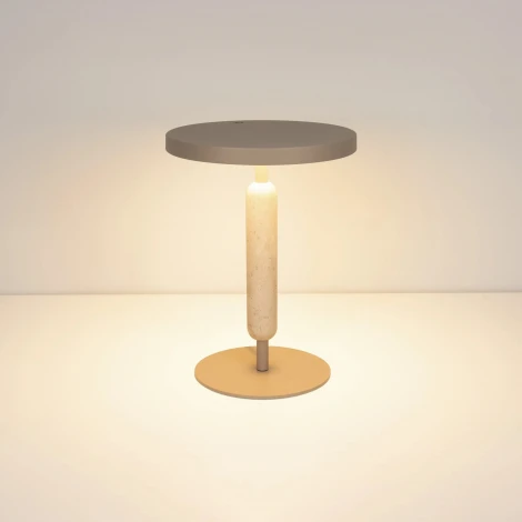 Настольная лампа SP-ALYSS-TAB-R22.5x30-5W Warm3200-MIX (BG-BG, 110 deg, 230V) (Arlight, IP20, Мрамор) 061706