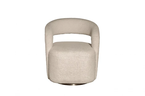 76AR-73960 Кресло поворотное Тедди (Teddy) белое 65*70*75см Garda Decor